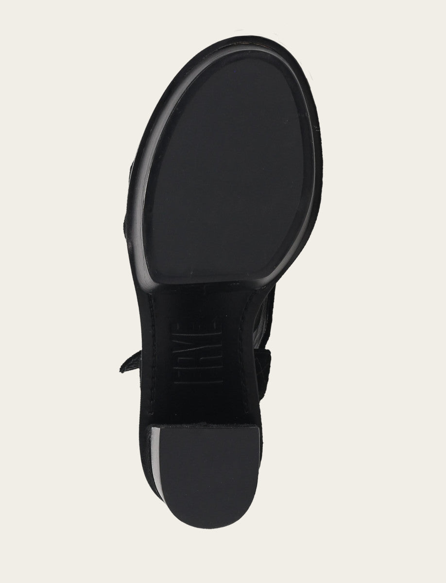Frye Women’s Black Pipa Woodstock Sandals / Black