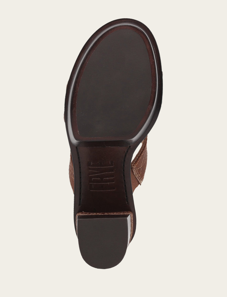 Frye Women's Saddle Pipa Woodstock 2 Band Platform Sandals / Saddle