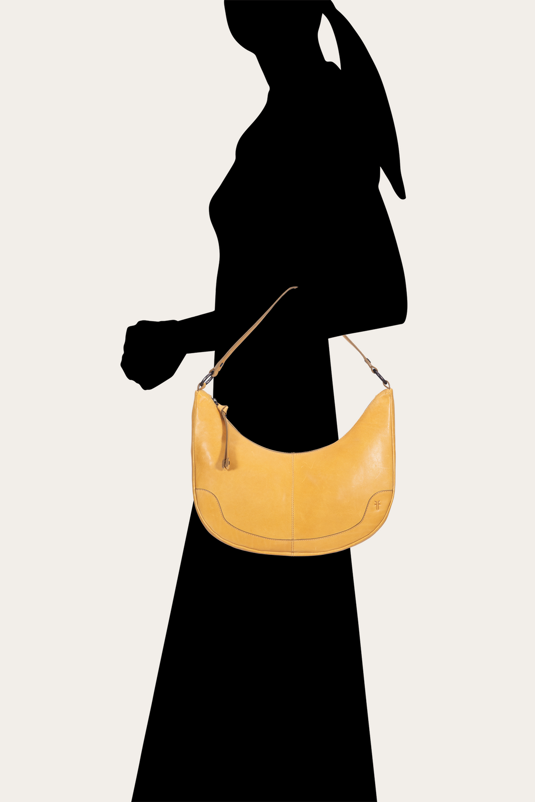 Frye Women's Melissa Crescent Hobo Handbag / Mustard