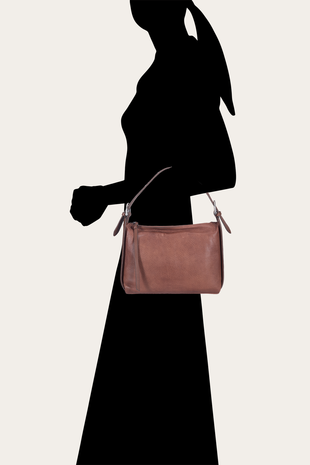 Frye Women's Cognac Carla Studded Shoulder Bag / Cognac