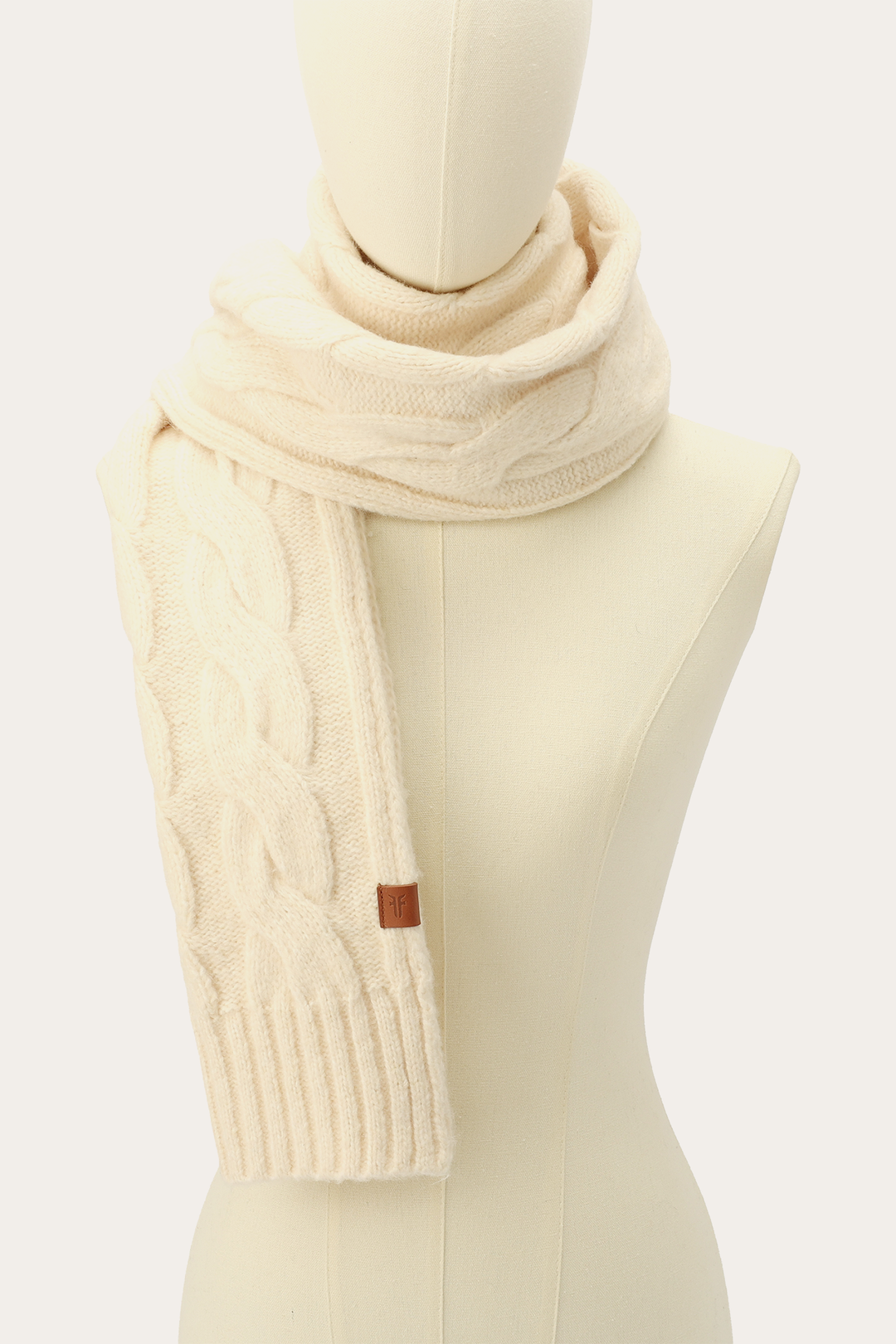 Frye Birch Wide Cable Scarf / Birch