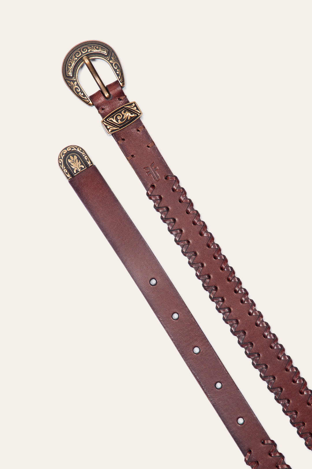 Frye 20mm Tan Leather Belt With 3-Piece Buckle Set / Tan