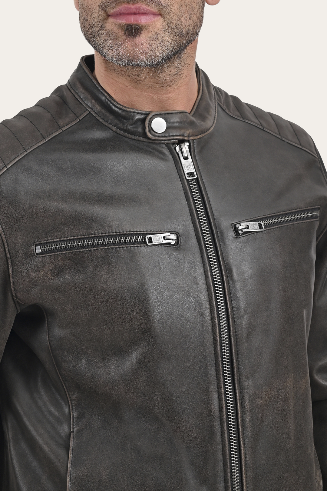 Frye Rustler Racer Jacket / Dark Brown