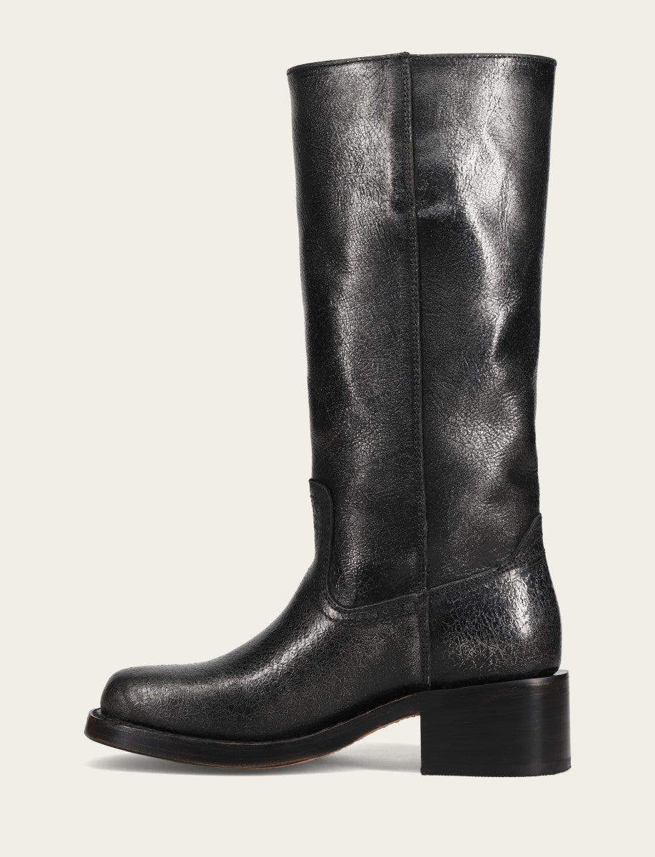 Frye Women’s Silver Campus 14L Boots / Antique Silver