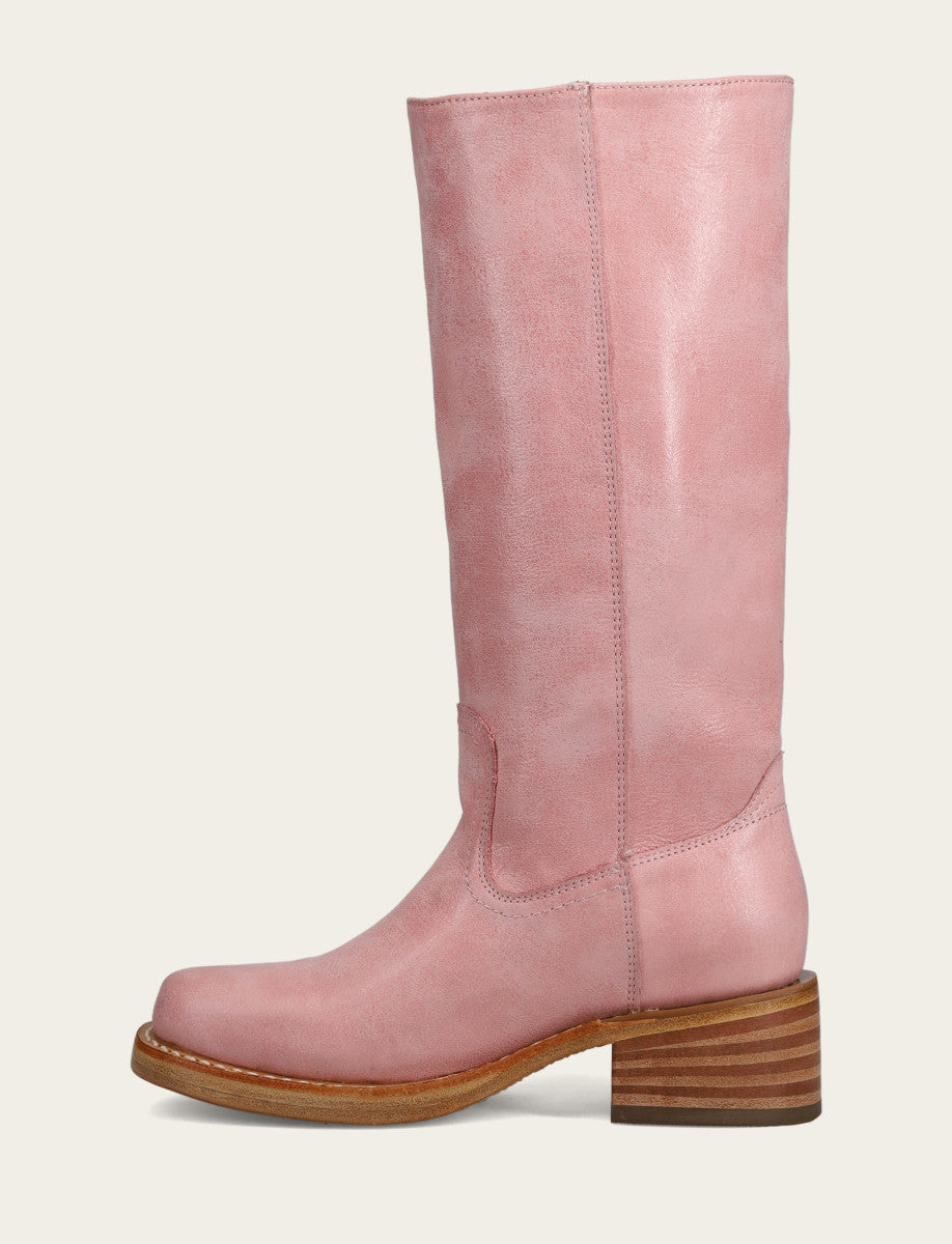 Frye Women's Pink Campus 14L Boots / Pink