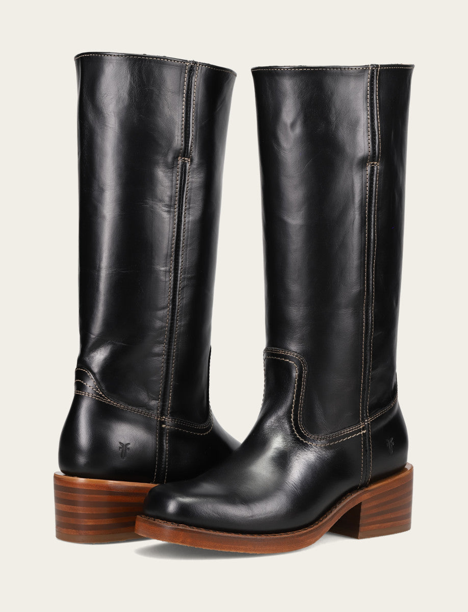 Frye Women's Campus 14L Jet Black Boots / Jet Black