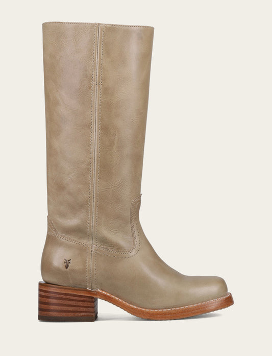 Frye Eucalyptus Campus 14L Wide Calf Boots / Eucalyptus