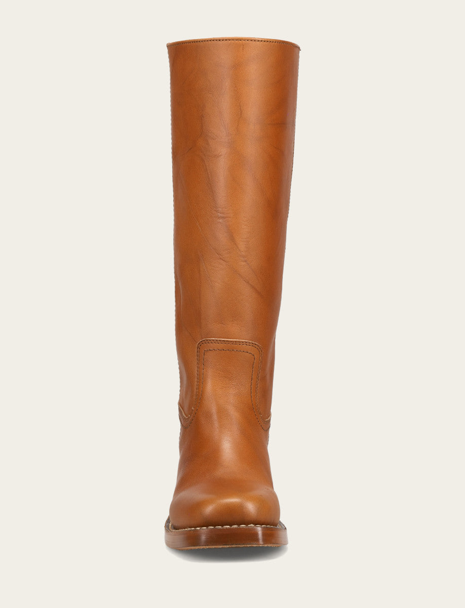 Frye Women's Saddle Campus 14L Wide Calf Boots / Saddle
