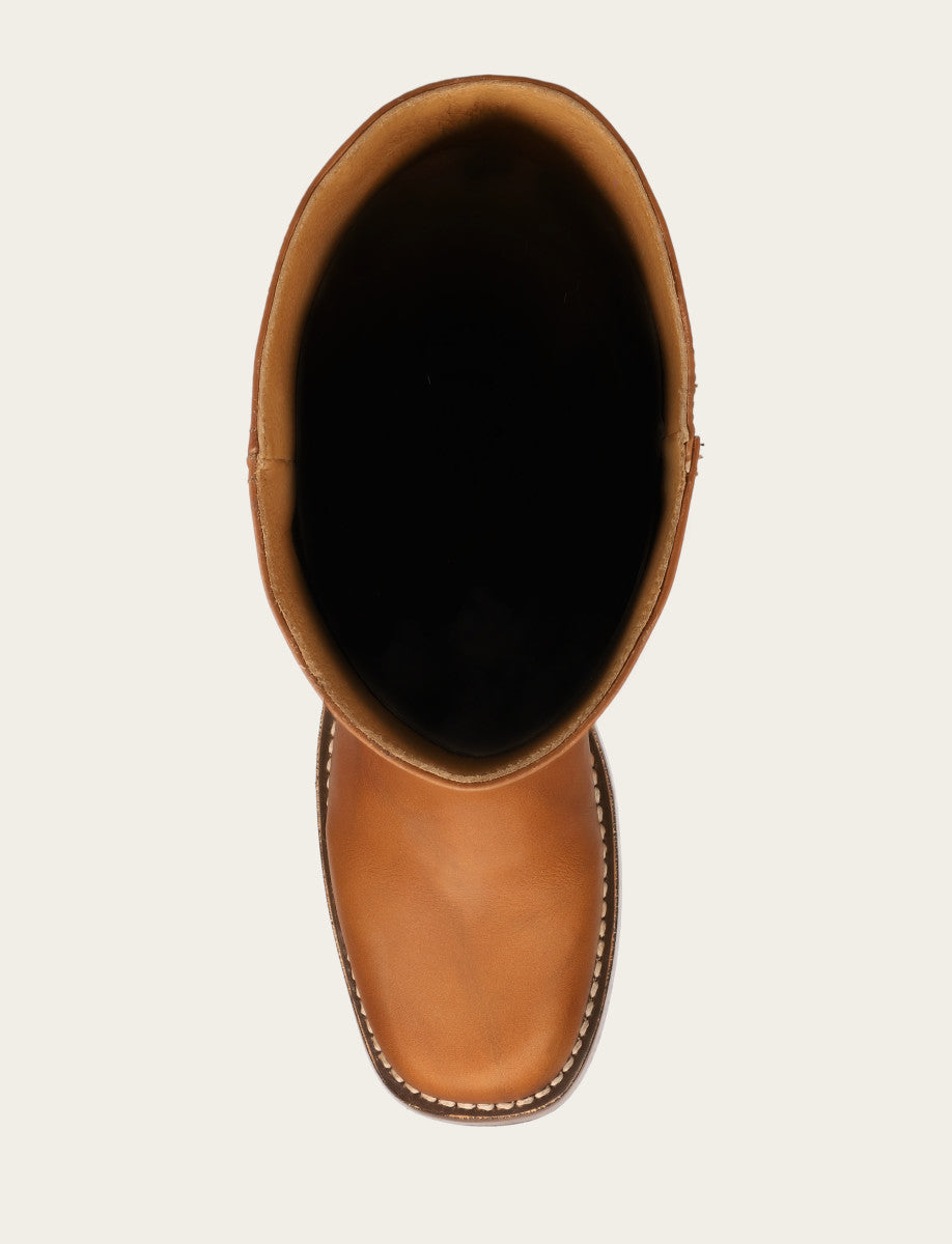 Frye Women's Saddle Campus 14L Wide Calf Boots / Saddle