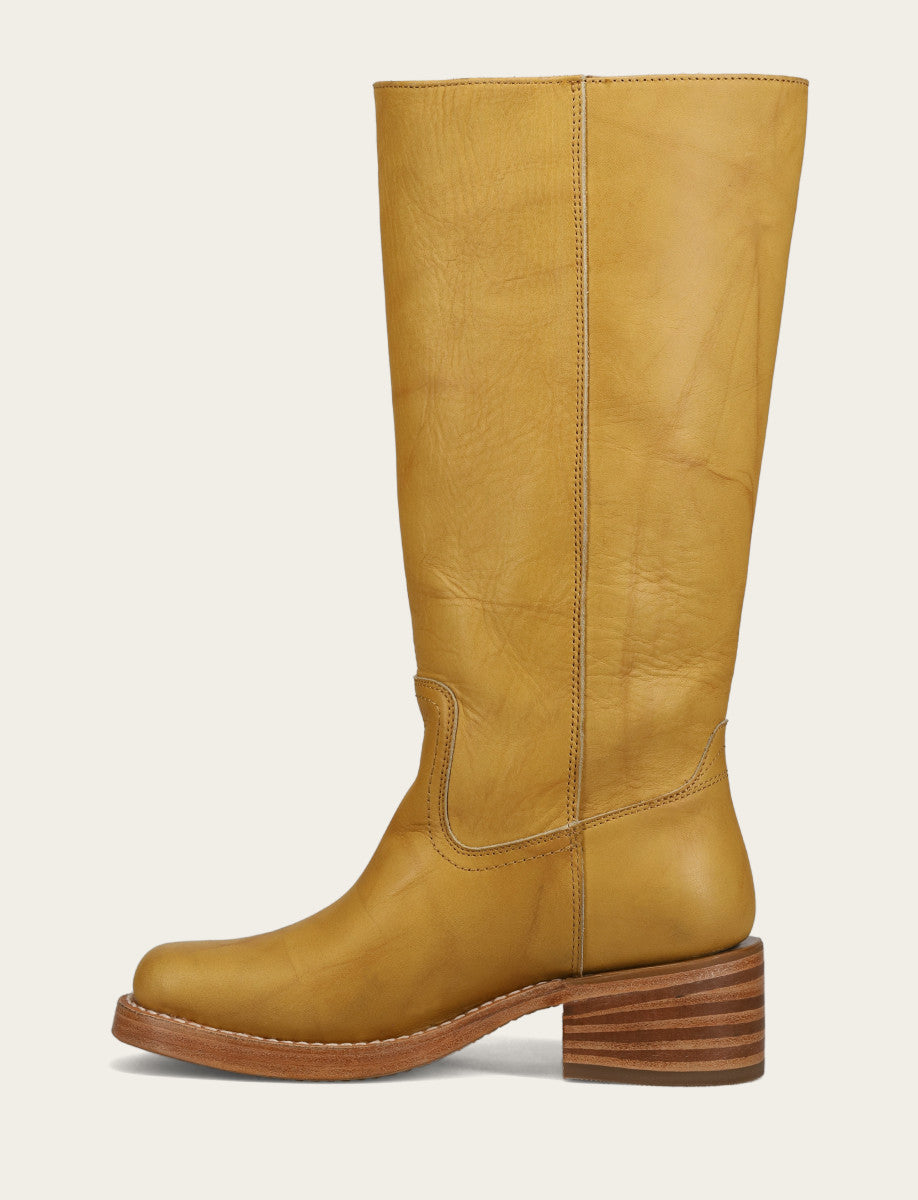 Frye Women's Banana Campus 14L Wide Calf Boots / Banana