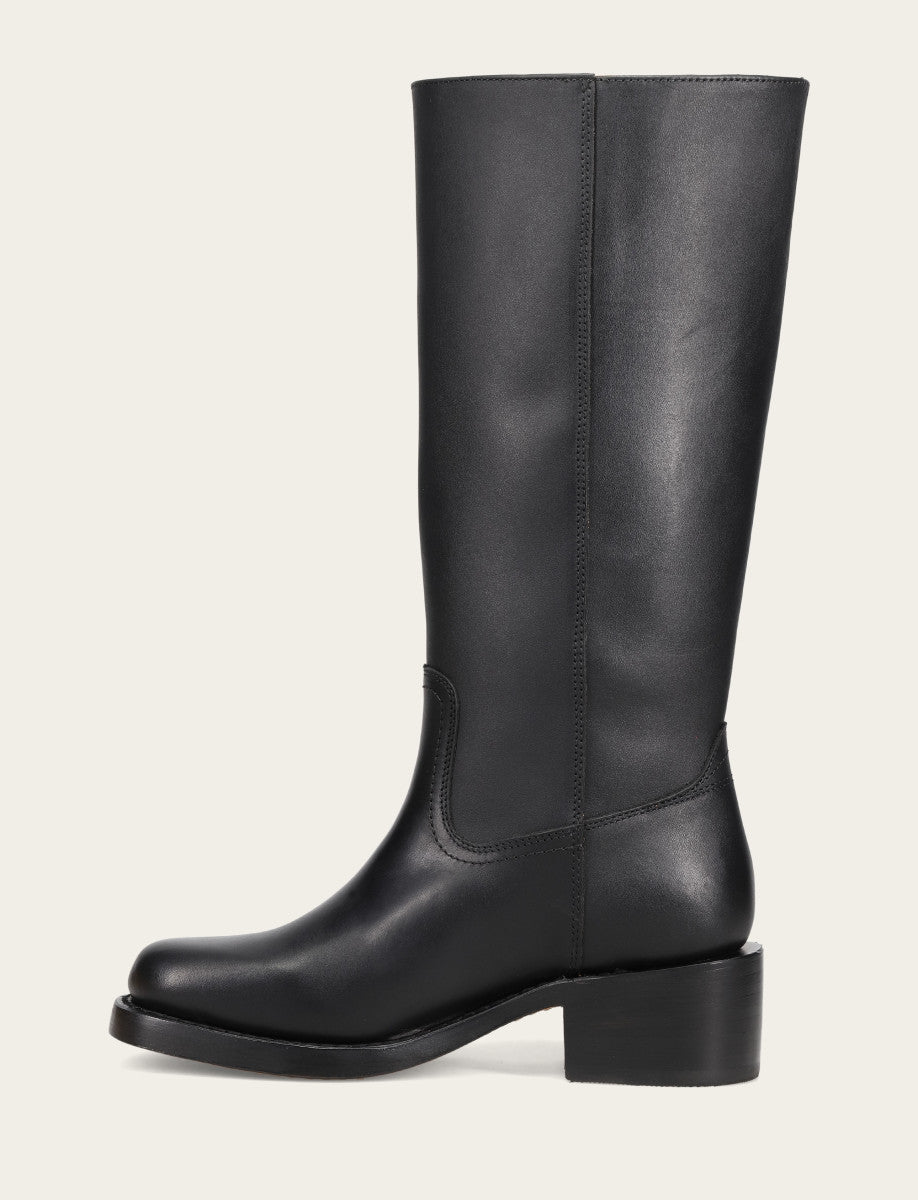 Frye Women's Black Campus 14L Wide Calf Boots / Black