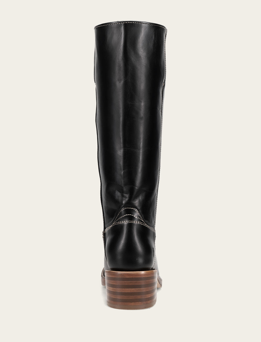Frye Women's Campus 14L Jet Black Wide Calf Boots / Jet Black
