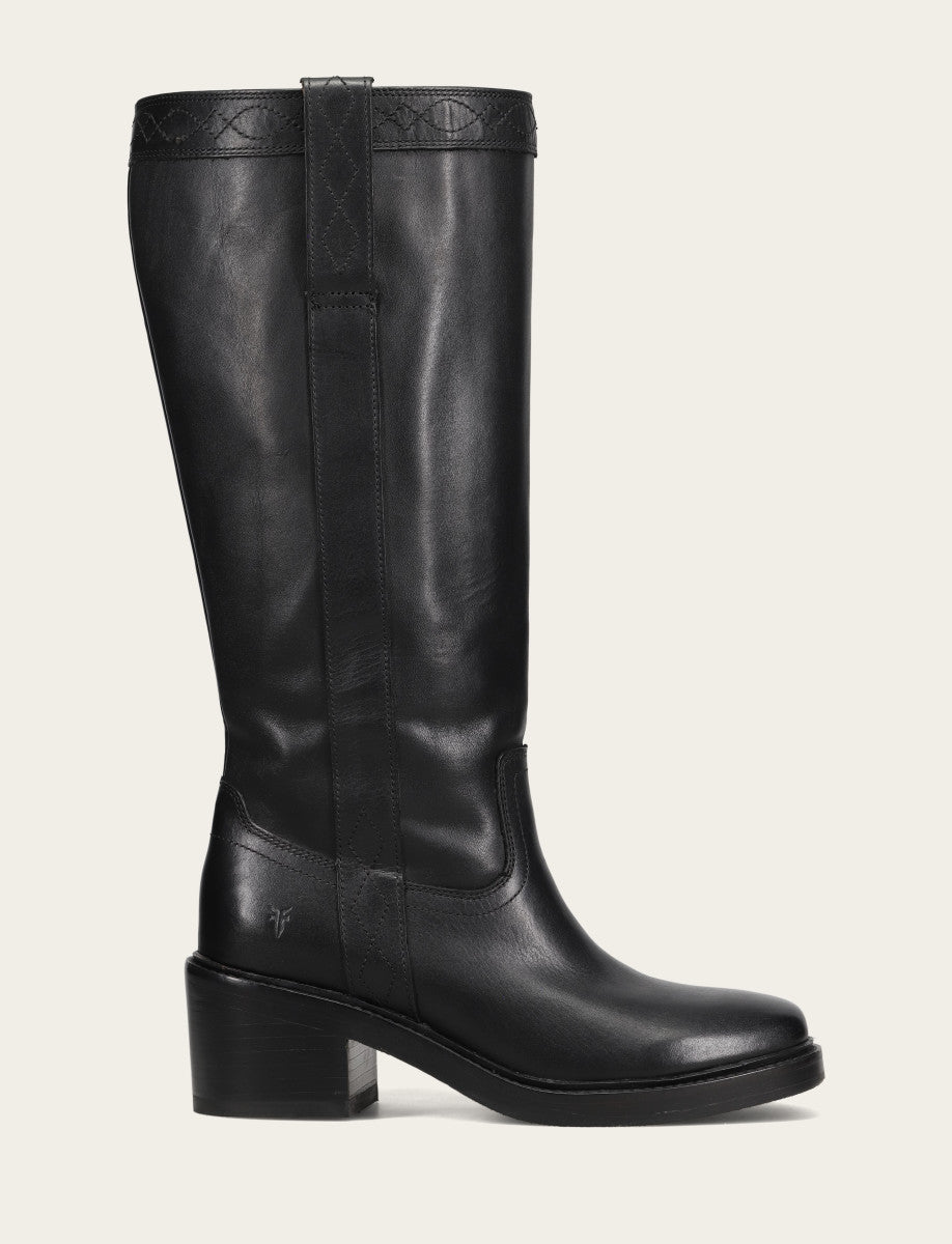Frye Women's Black Kate Pull On Wide Calf Tall Boots / Black