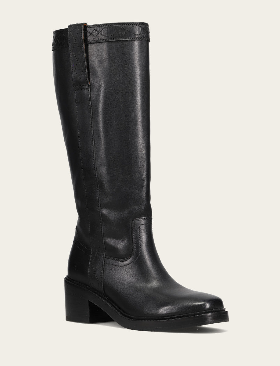 Frye Women's Black Kate Pull On Wide Calf Tall Boots / Black