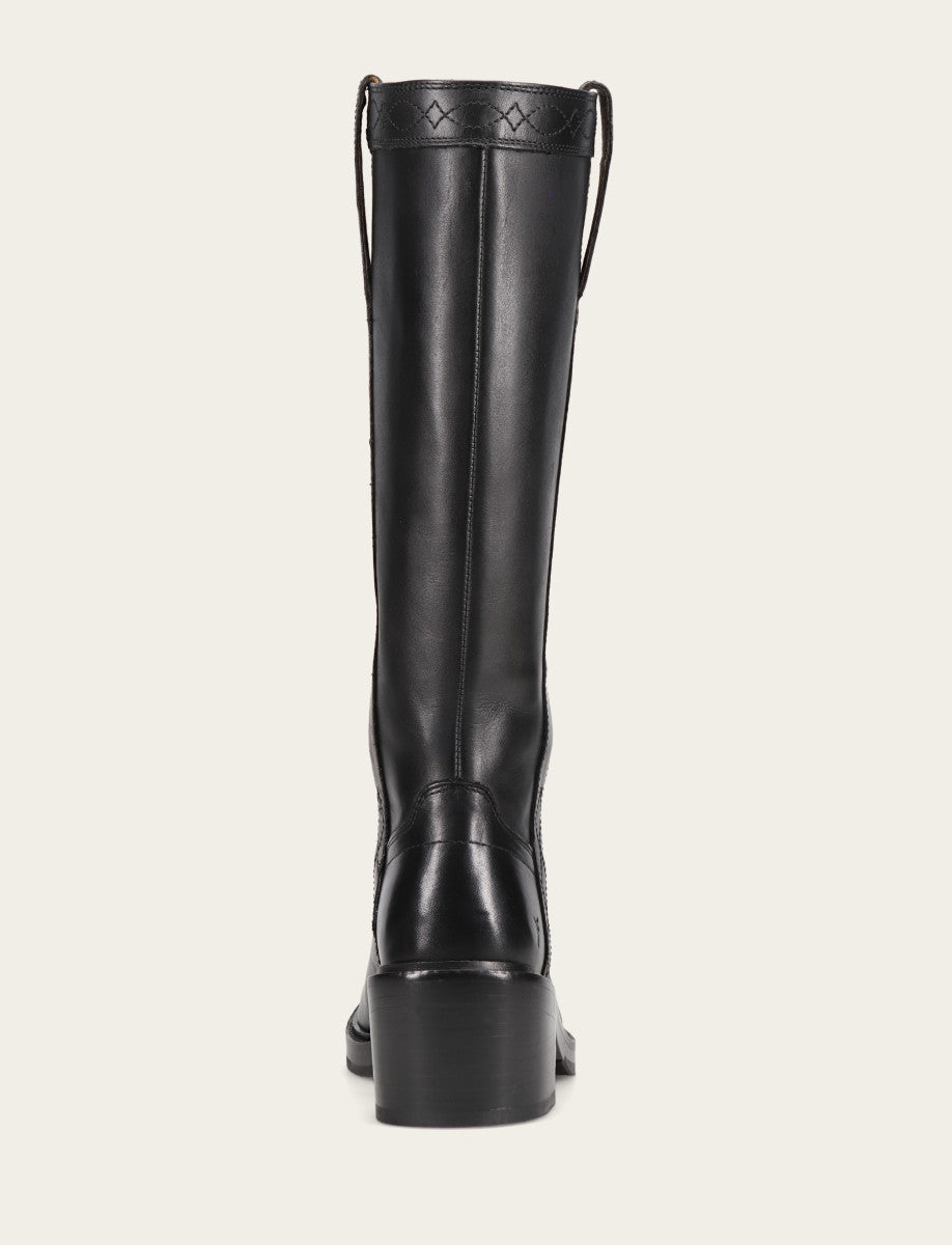 Frye Women's Black Kate Pull On Wide Calf Tall Boots / Black