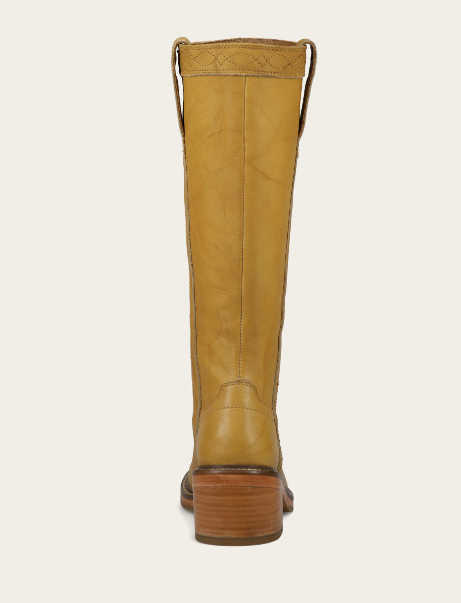 Frye Women's Banana Kate Pull On Wide Calf Tall Boots / Banana
