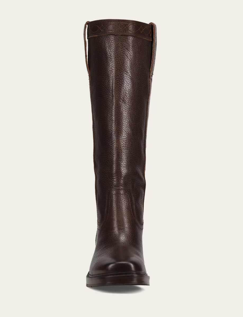 Frye Women's Dark Brown Kate Pull On Wide Calf Tall Boots / Dark Brown