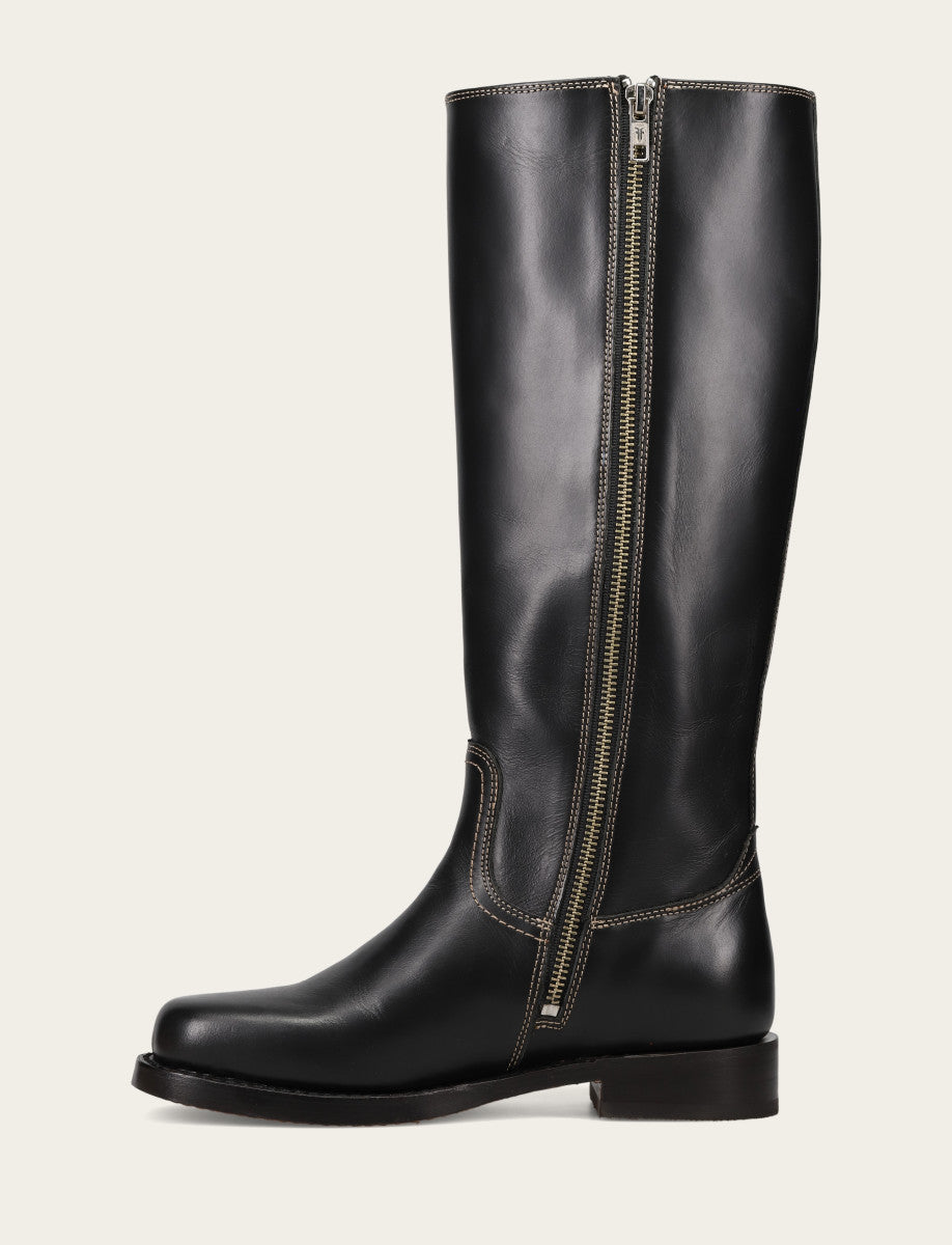 Frye Women's Black Campus Low Heel Tall Riding Boot / Black
