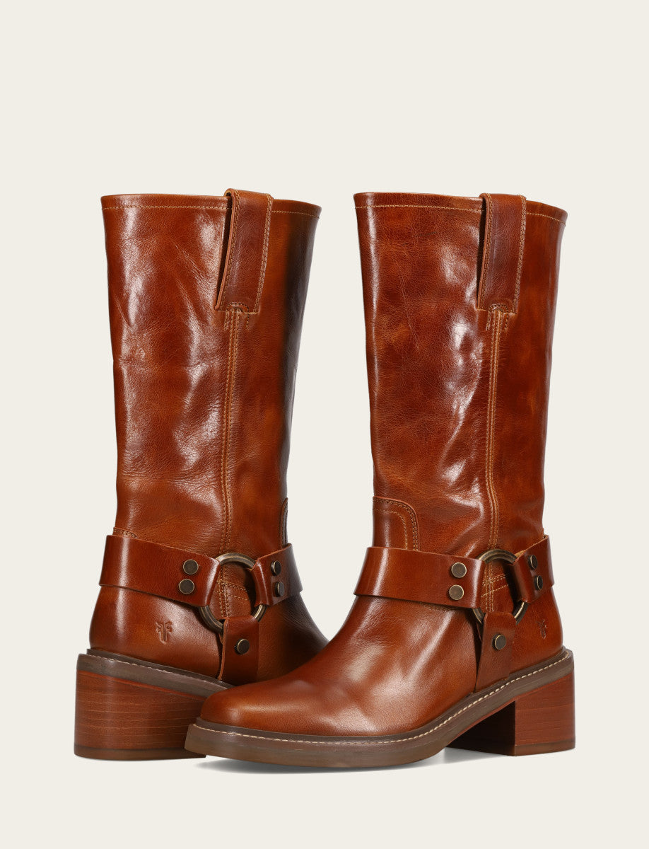 Frye Women’s Amber Knee-High Kate Harness Boot / Amber