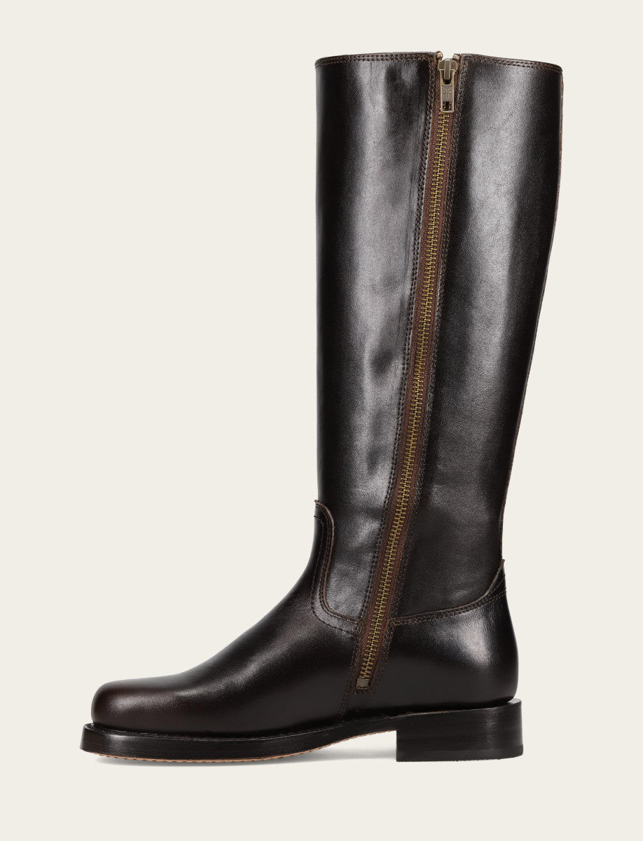 Frye Women's Bourbon Campus Low Heel Tall Riding Boot / Bourbon