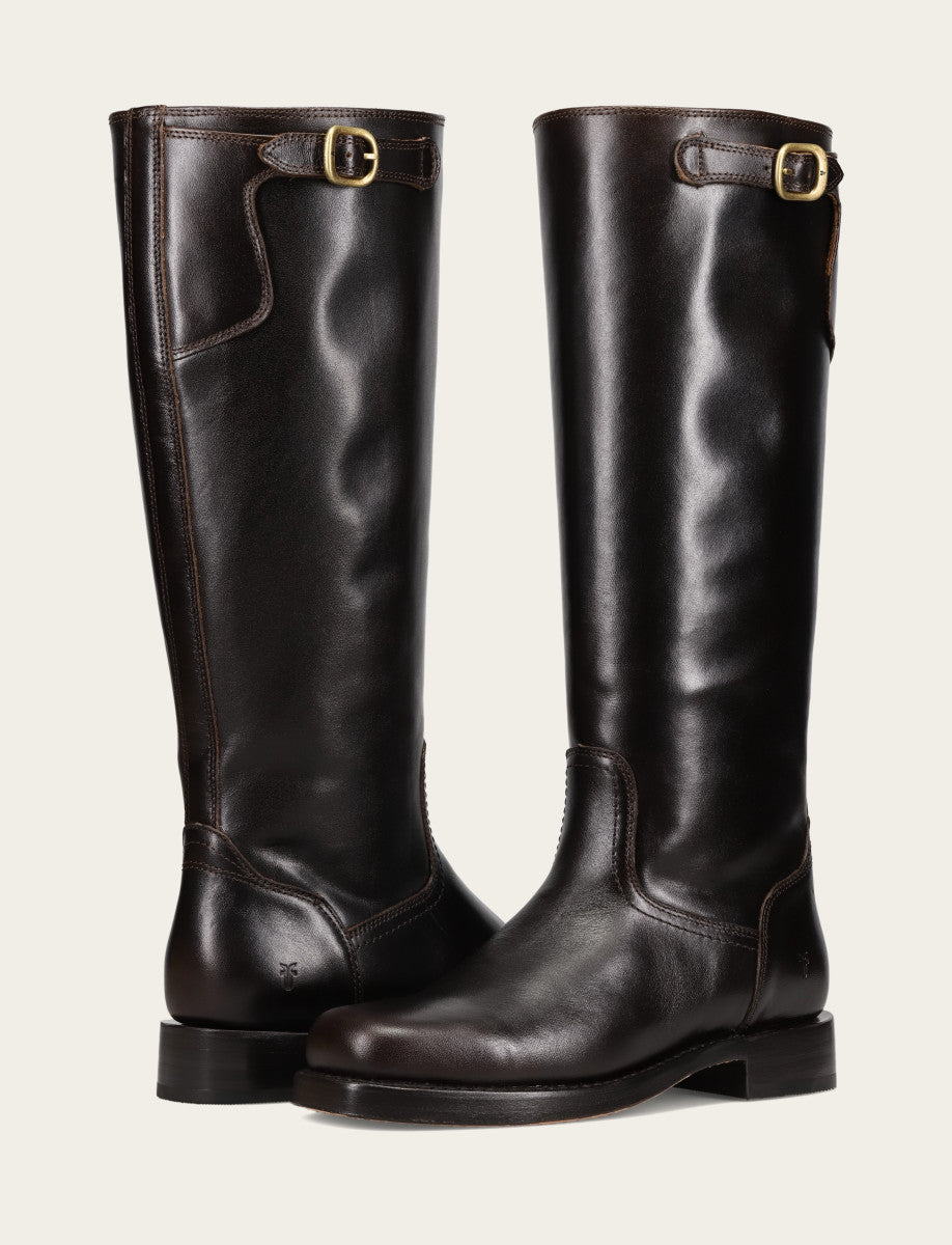 Frye Women's Bourbon Campus Low Heel Tall Riding Boot / Bourbon