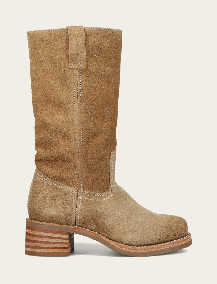 Frye Women's Tan Buck Campus 12R Boots / Tan Buck