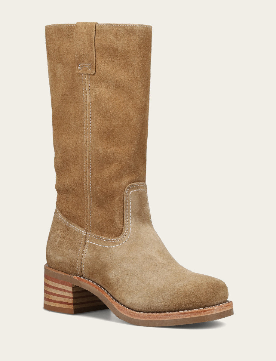 Frye Women's Tan Buck Campus 12R Boots / Tan Buck