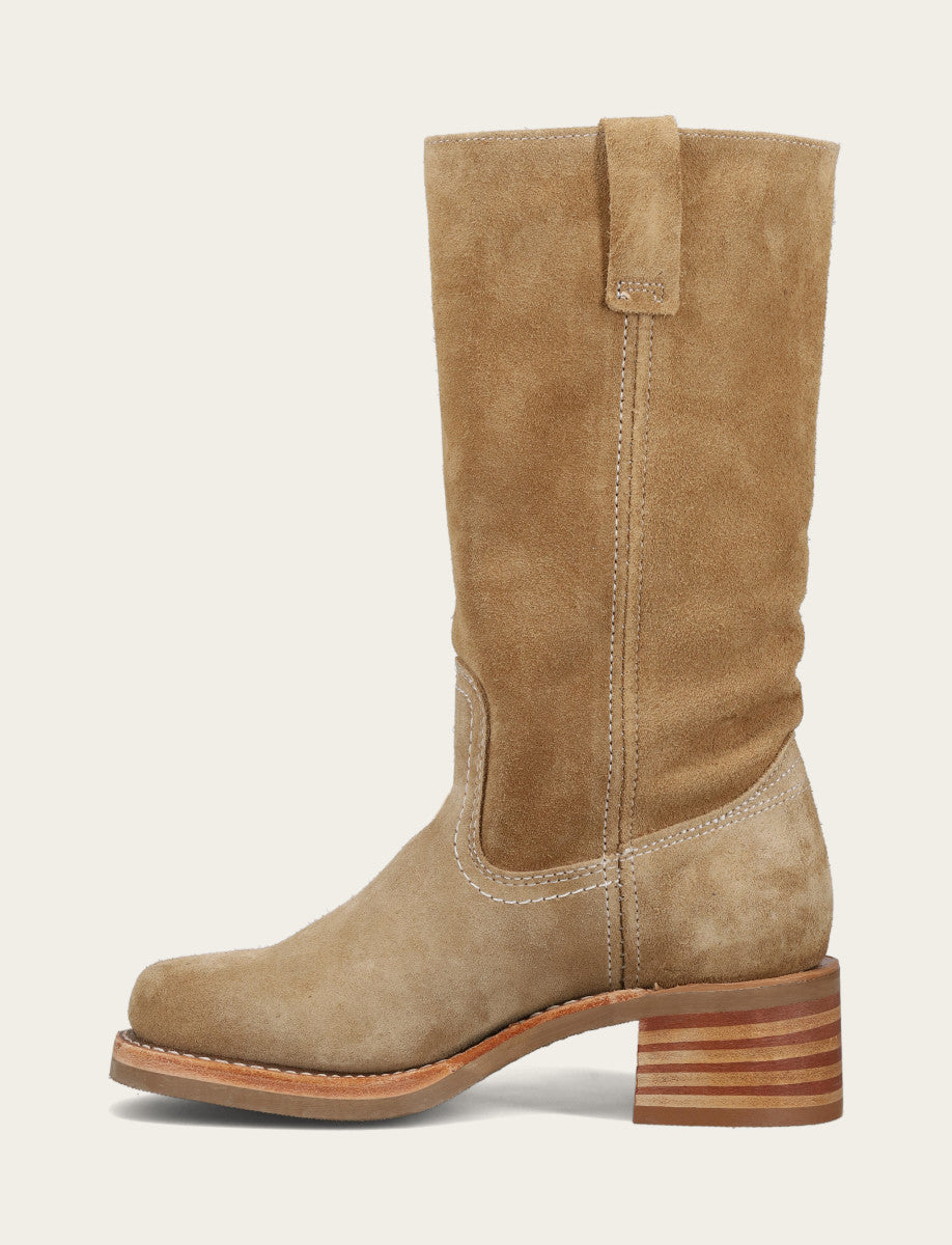 Frye Women's Tan Buck Campus 12R Boots / Tan Buck