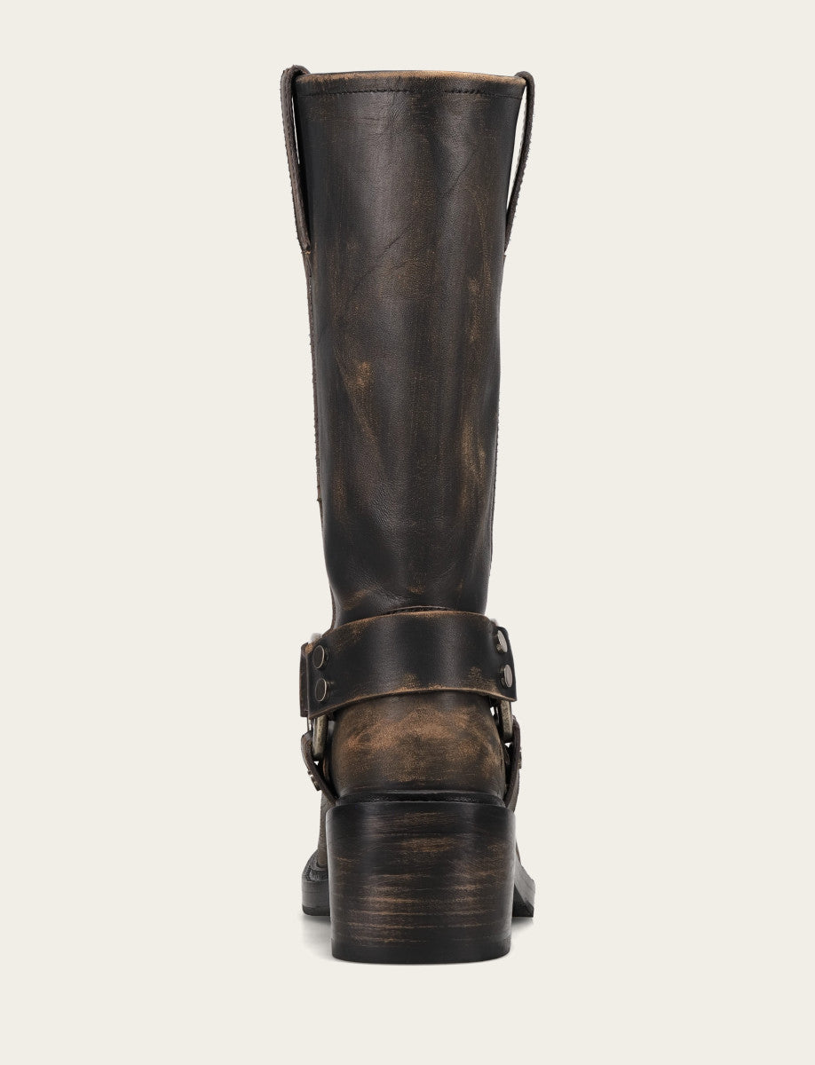 Frye Women's Distressed Black Kate Harness Boot / Distressed Black