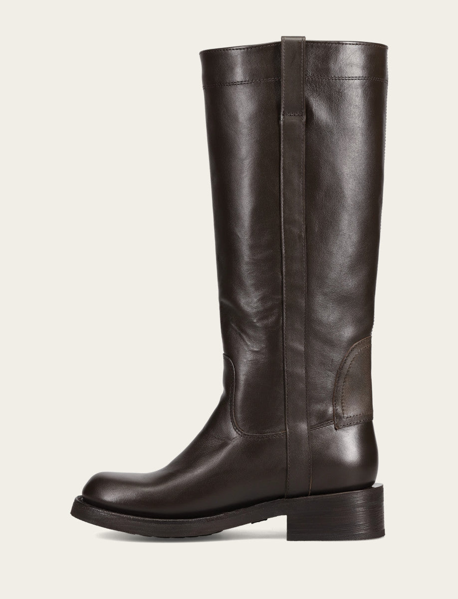 Frye Women's Dark Brown Viv Riding Boot / Dark Brown