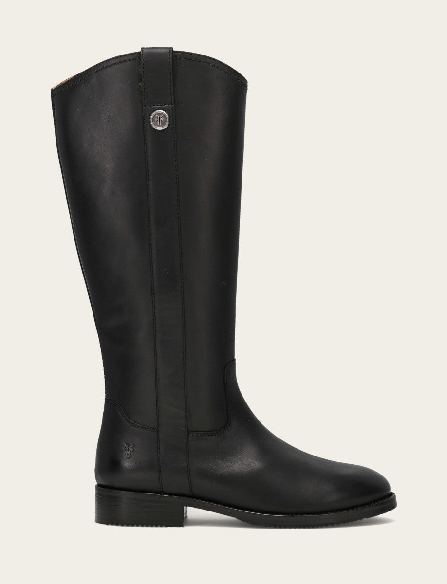 Frye Women's Black Melissa Button Tall Inside Zip Wide Calf Boot / Black