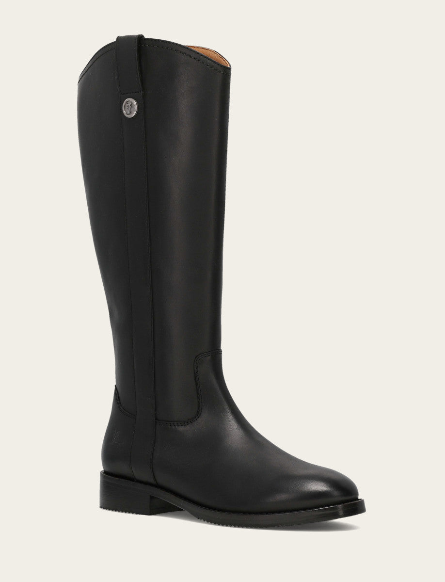 Frye Women's Black Melissa Button Tall Inside Zip Wide Calf Boot / Black