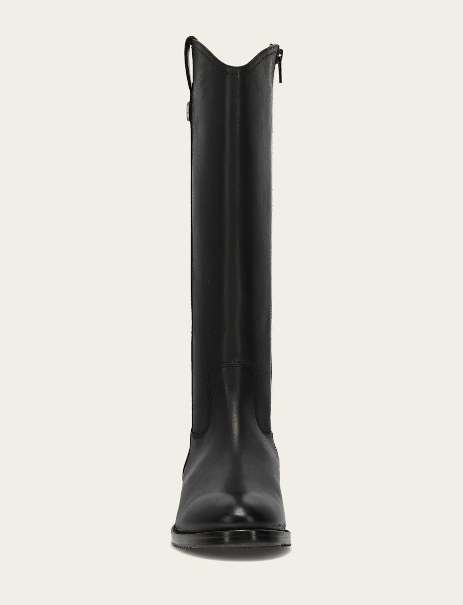 Frye Women's Black Melissa Button Tall Inside Zip Wide Calf Boot / Black