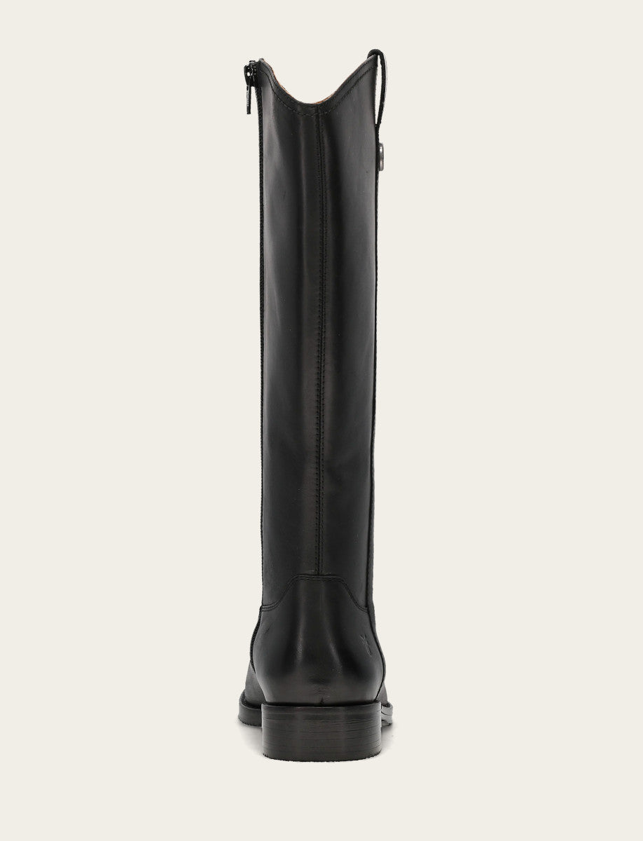 Frye Women's Black Melissa Button Tall Inside Zip Wide Calf Boot / Black