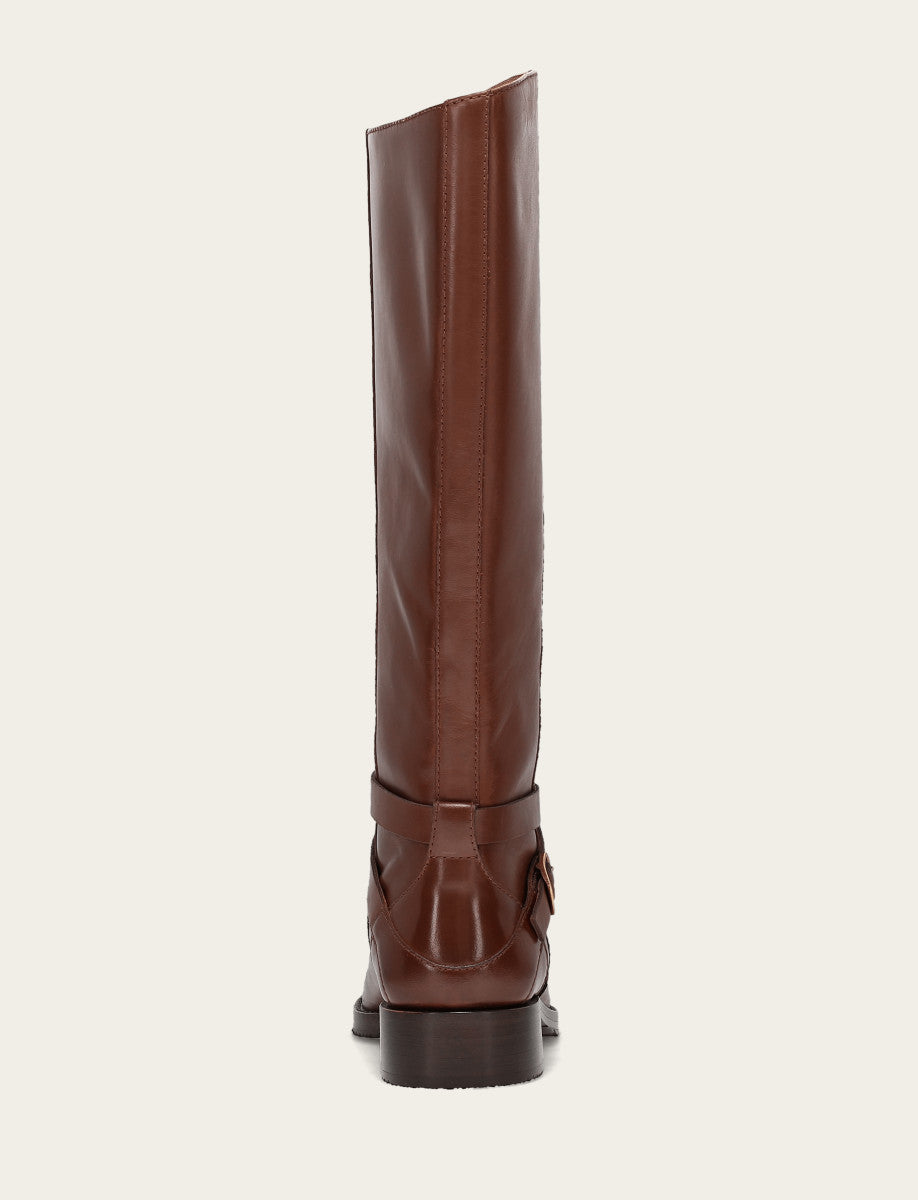 Frye Women's Walnut Melissa Belted Riding Wide Calf Boot / Walnut