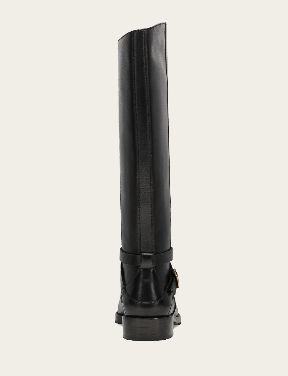 Frye Women's Black Melissa Belted Riding Boot / Black