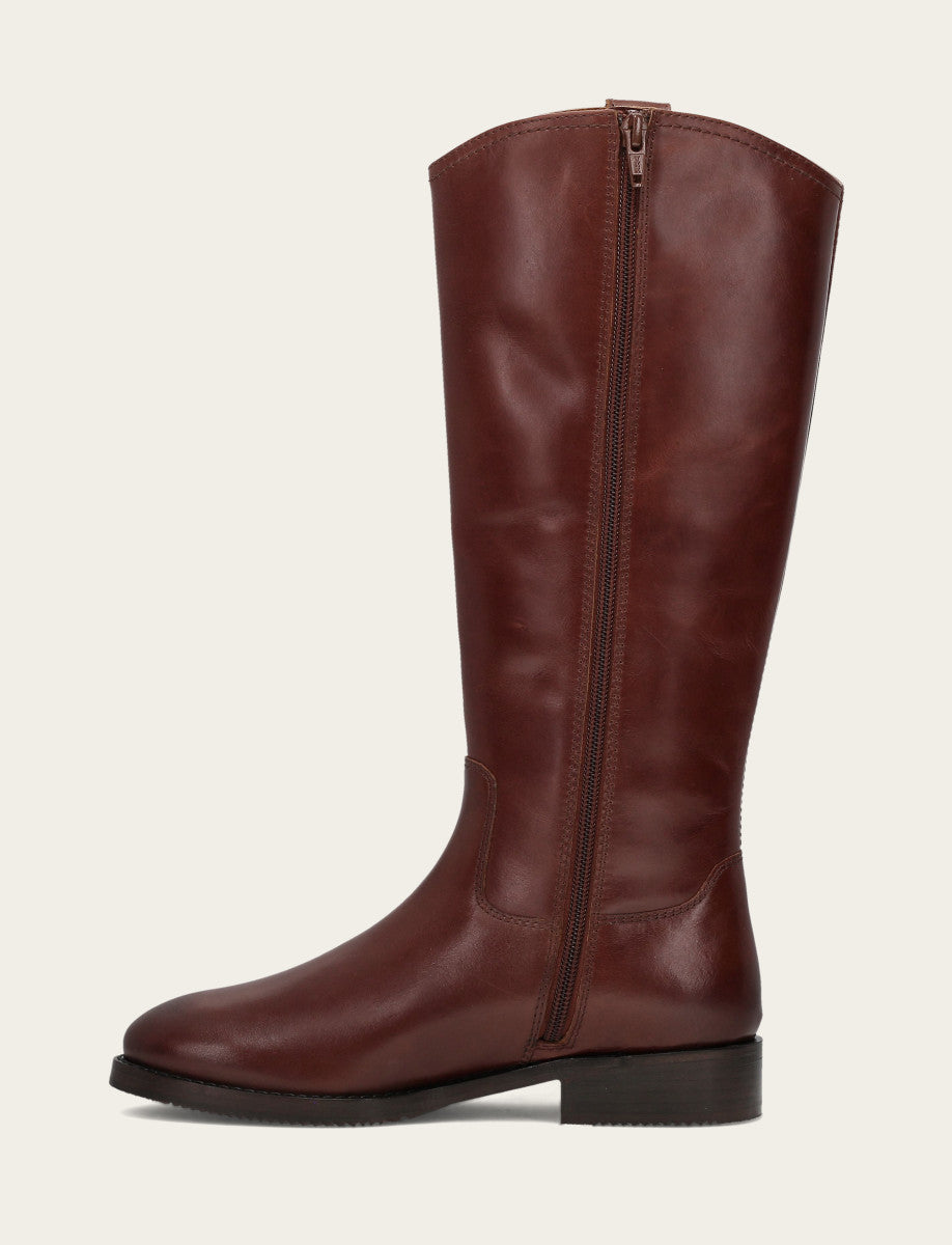 Frye Women's Saddle Melissa Button Tall Inside Zip Boot / Saddle