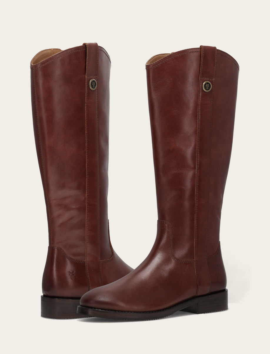 Frye Women's Saddle Melissa Button Tall Inside Zip Boot / Saddle