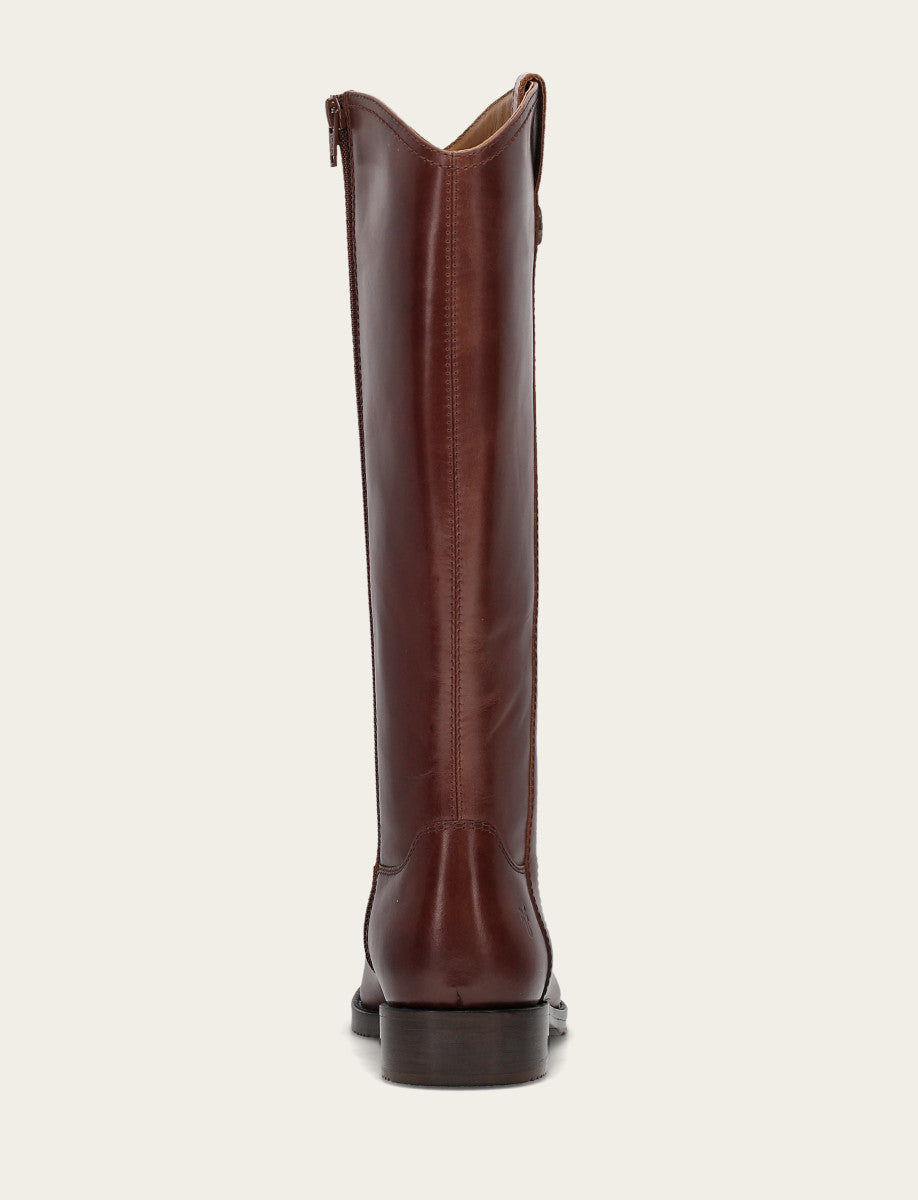 Frye Women's Saddle Melissa Button Tall Inside Zip Boot / Saddle