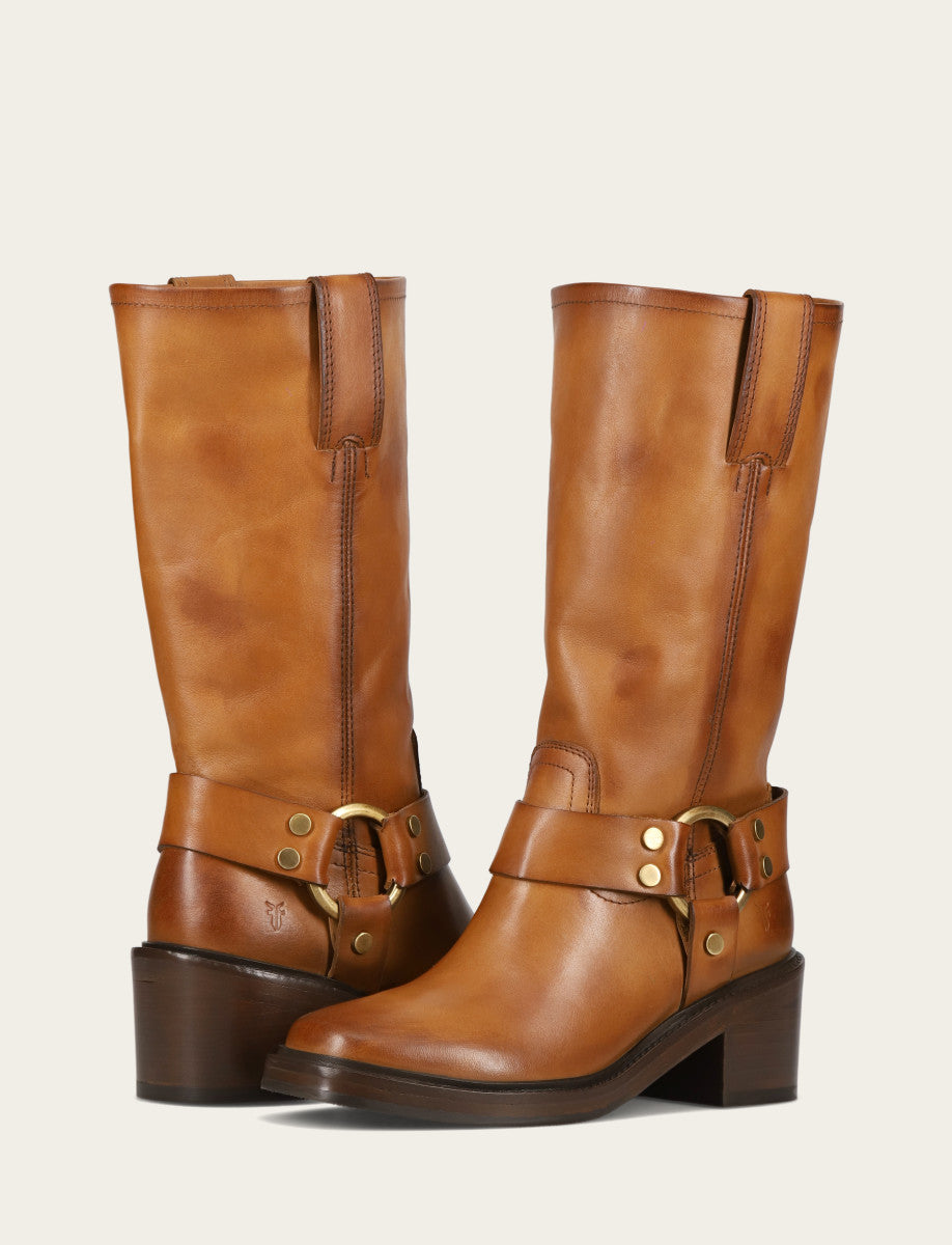Frye Women's Bark Kate Harness Boots / Bark