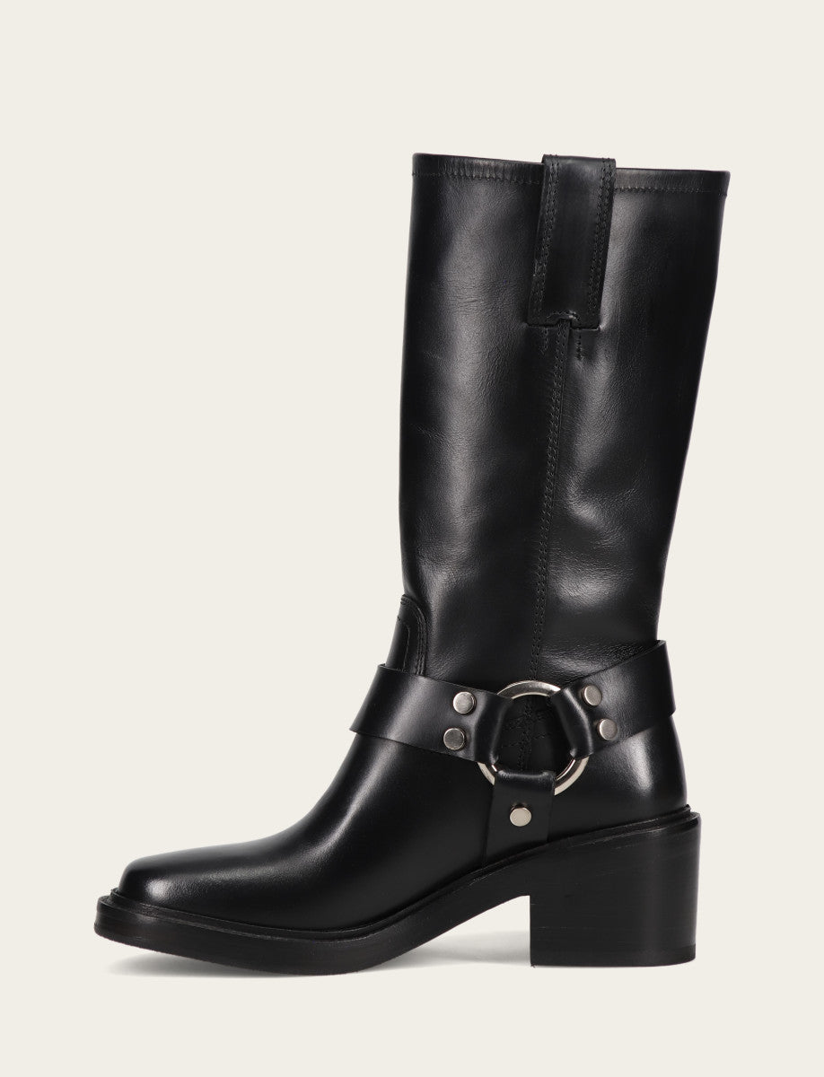 Frye Women's Black Kate Harness Boots / Black