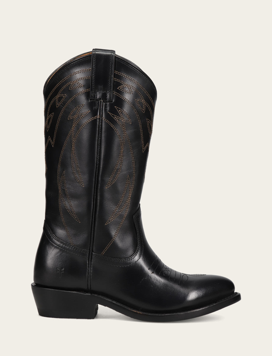 Frye Women's Black Billy Pull On Deco Stitch Boots / Black