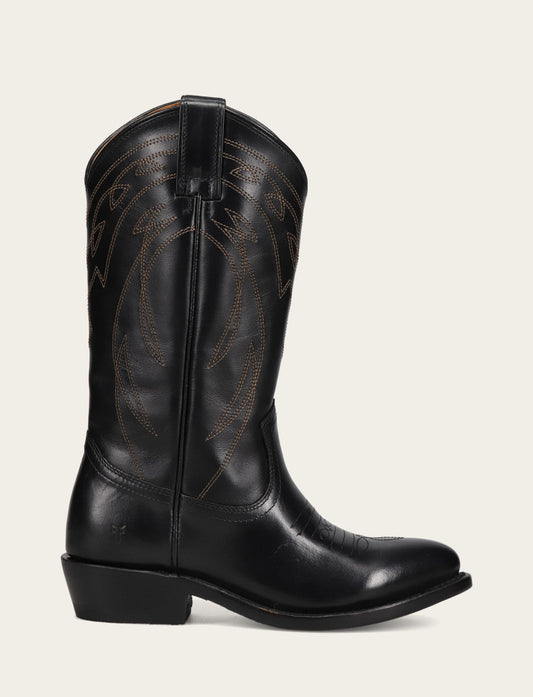 Frye Women's Black Billy Pull On Deco Stitch Boots / Black