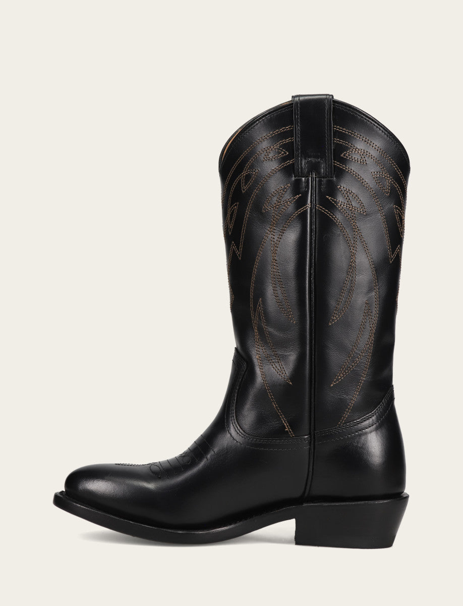 Frye Women's Black Billy Pull On Deco Stitch Boots / Black