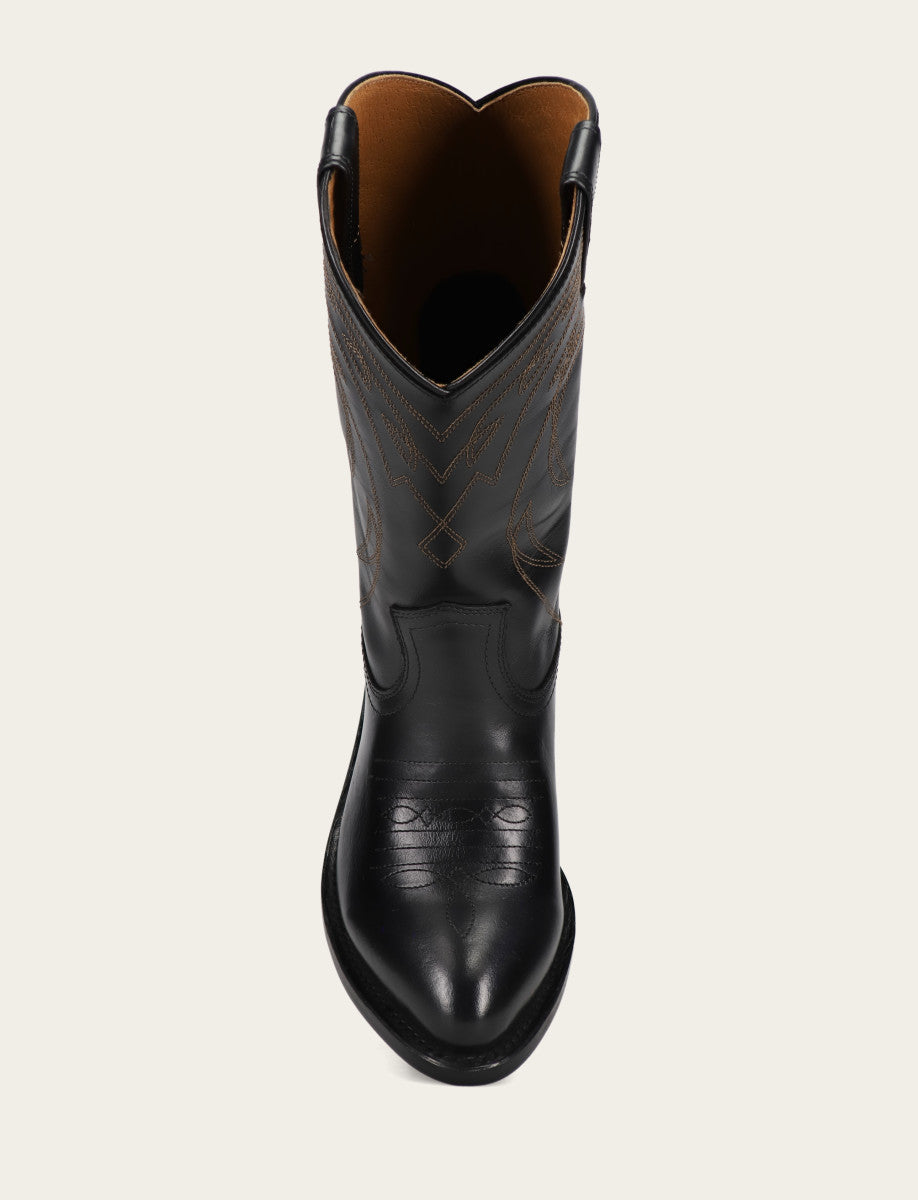 Frye Women's Black Billy Pull On Deco Stitch Boots / Black