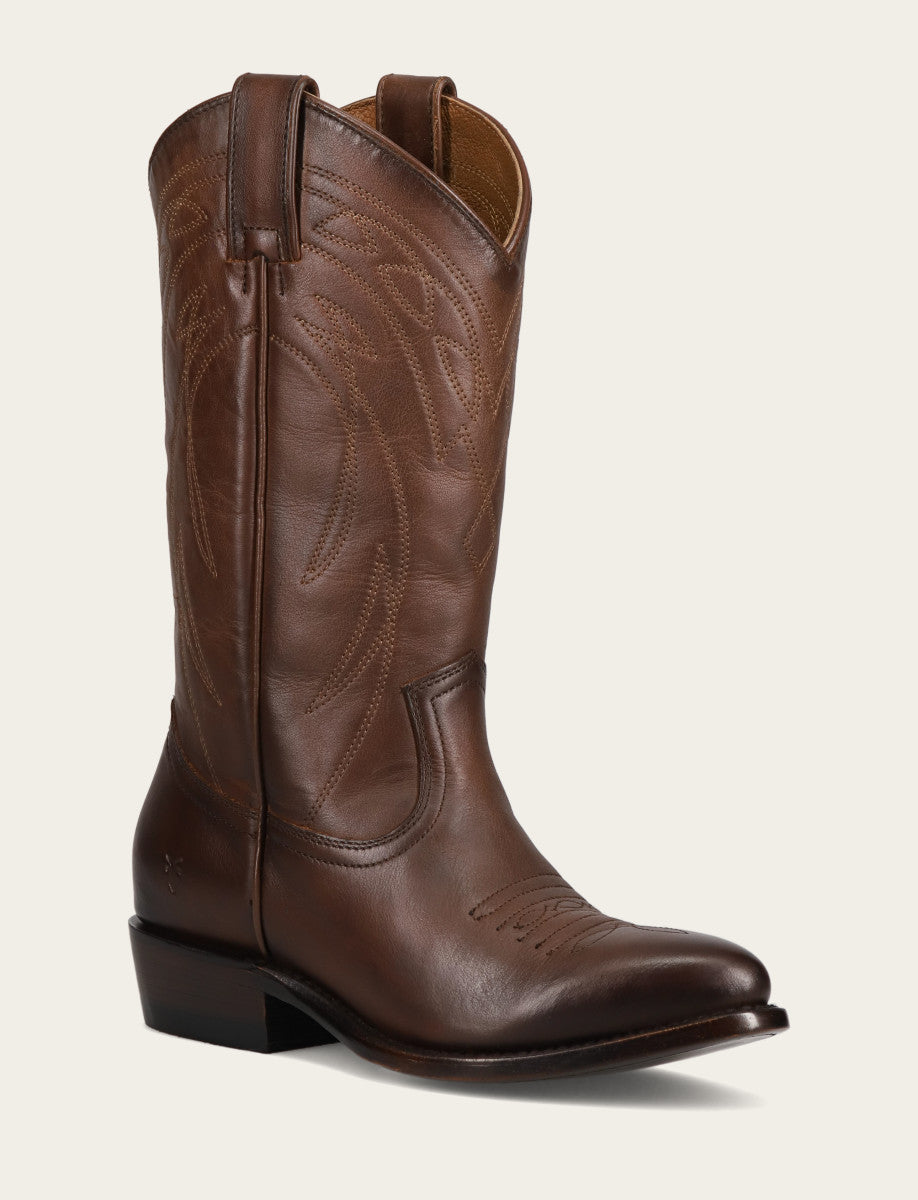 Frye Women's Bourbon Billy Pull On Deco Stitch Boots / Bourbon