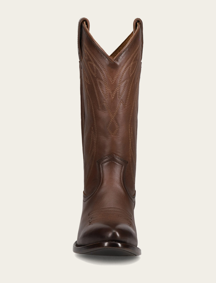 Frye Women's Bourbon Billy Pull On Deco Stitch Boots / Bourbon