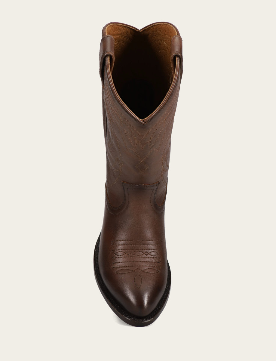 Frye Women's Bourbon Billy Pull On Deco Stitch Boots / Bourbon
