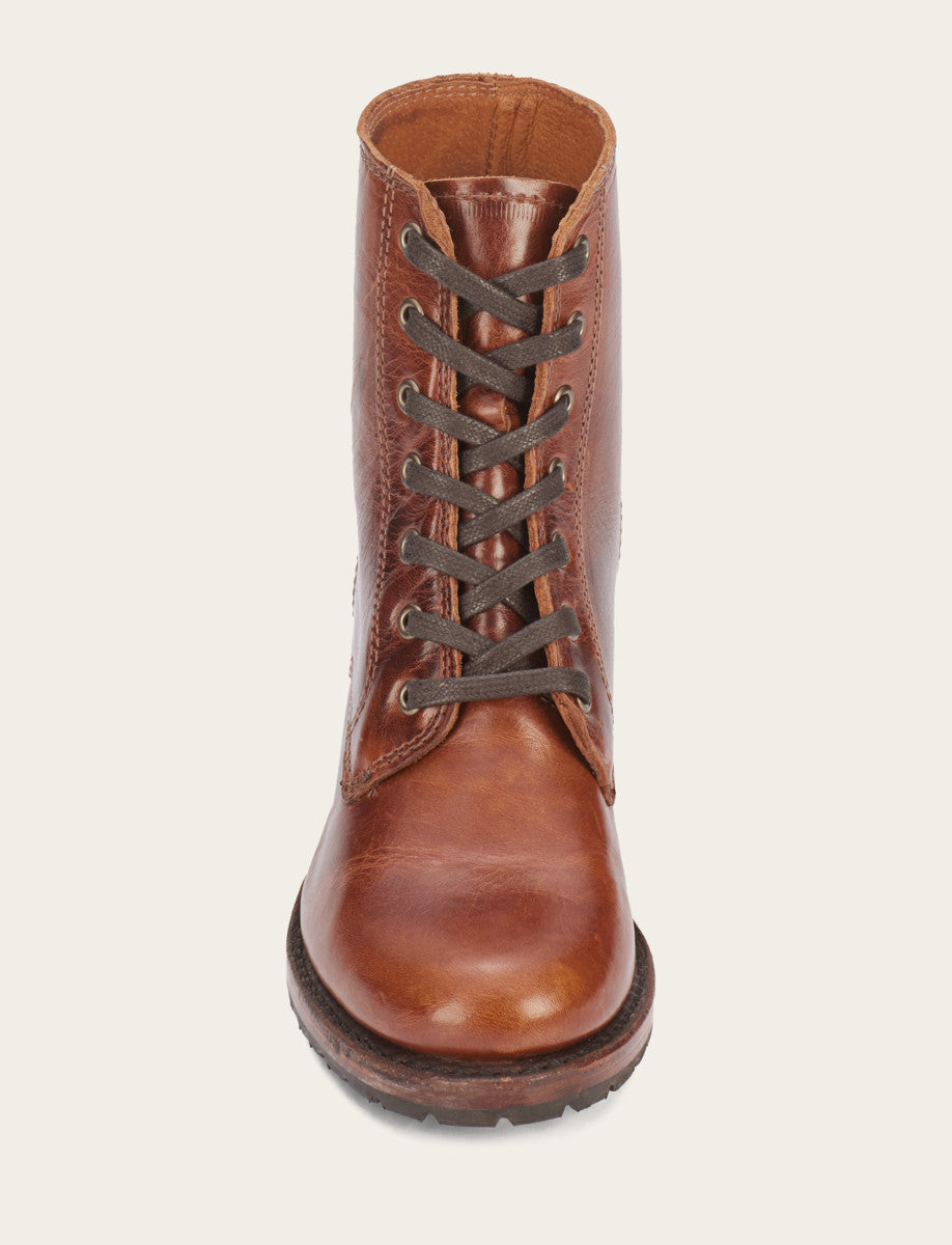 Frye Women's Cognac Sabrina 6G Lace Up Boots / Cognac