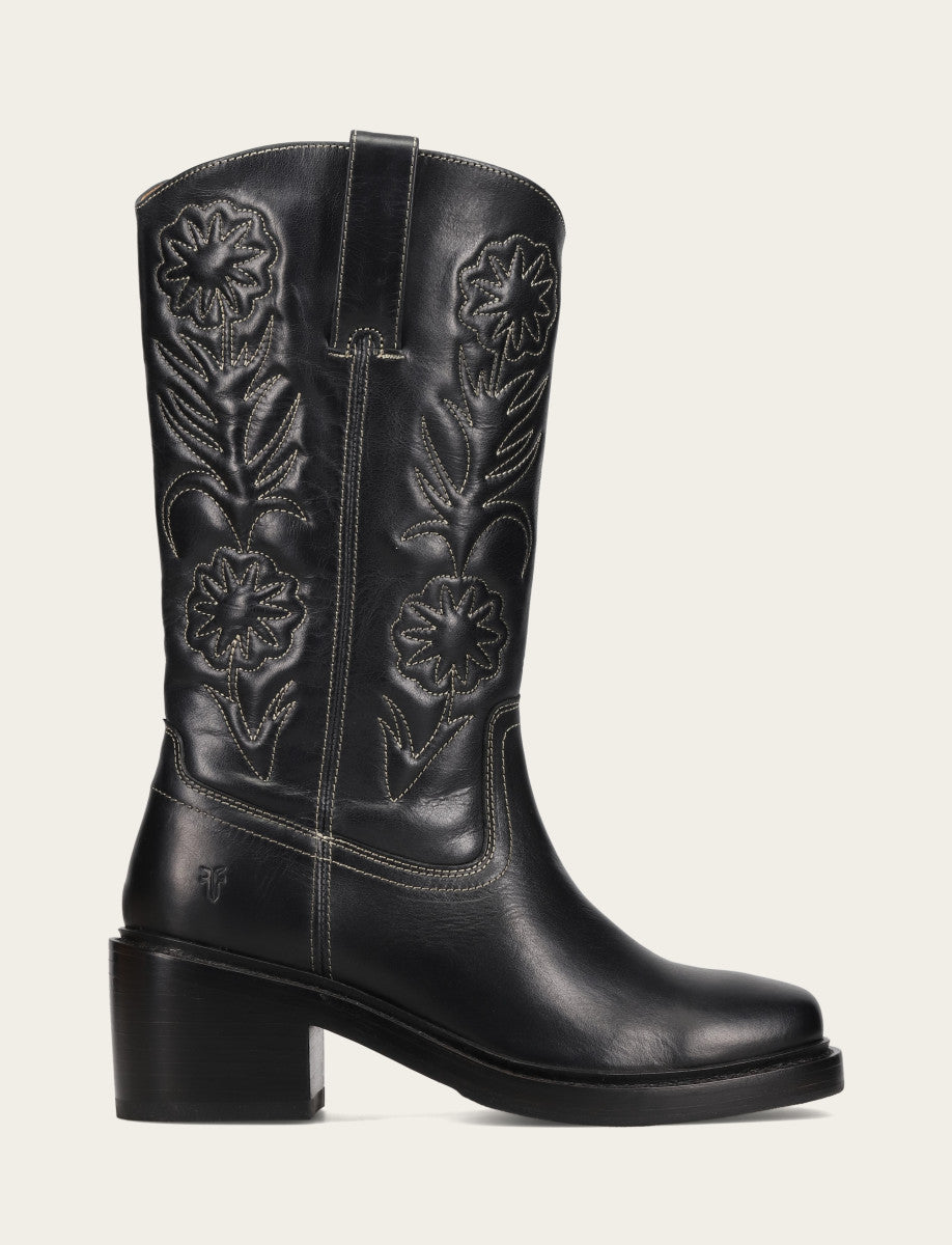 Frye Women's Black Kate Deco Stitch Boot / Black